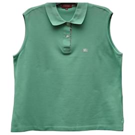 Burberry Polo sin mangas de algodón verde