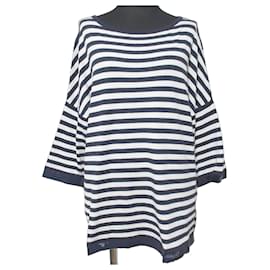 Top de punto a rayas de manga corta Max Mara