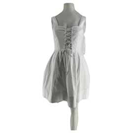 Vestido de algodão branco Staud