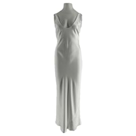 L'Agence Akiya Satin Kleid Weiß