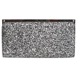 Jimmy Choo Clutch con paillettes argentate scintillanti