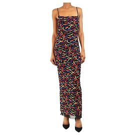 Missoni Schwarzes gerafftes Midikleid - Größe UK 8