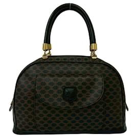 Borsa Celine Vintage Macadam Blazon Logo Marrone - Céline