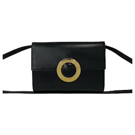 Borsa a tracolla in pelle Celine Vintage con minuteria logo circolare - Céline