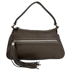 Chanel Schultertasche und Tote Bag aus braunem Leder
