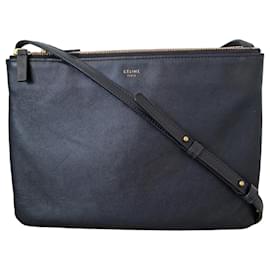 Celine Trio Borsa a tracolla in pelle nera - Céline