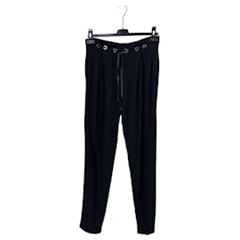 Plein Sud Pantalones de mezcla de viscosa negros