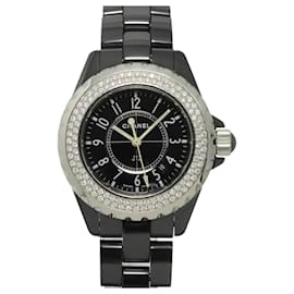 Chanel J12 Damenuhr mit Diamantlünette
