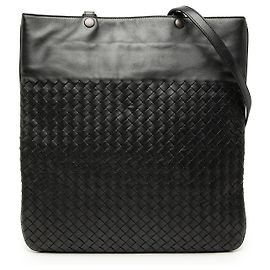 Bottega Veneta Gray Nappa Intrecciato Flat Tote