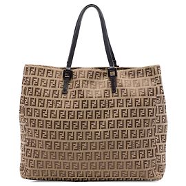 Tote in tela Zucchino beige Fendi