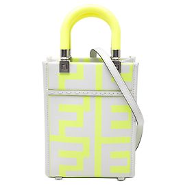 Fendi White Marc Jacobs Mini Leather Sunshine Shopper Tote