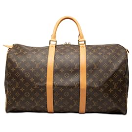 Louis Vuitton Marrone Monogram Keepall 50