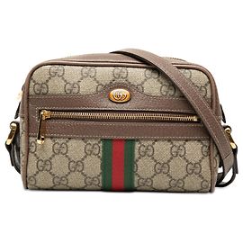 Gucci Beige Mini GG Supreme Web Ophidia Crossbody