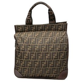 Tote Shopping Fendi in tela Zucca marrone