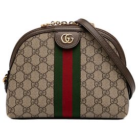 Gucci Beige Small GG Supreme Web Ophidia Borsa a tracolla