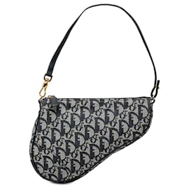 Pochette Saddle Blue Mini Diorissimo in tela