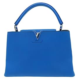 Louis Vuitton Blue Taurillon Capucines GM