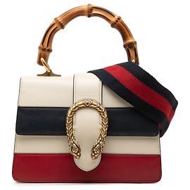 Borsa Mini Calfskin Bamboo Dionysus Web bianca Gucci