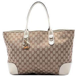 Tote Gucci Beige GG Canvas Heart Bit