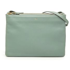 Céline Celine Green Large Lambskin Trio Crossbody