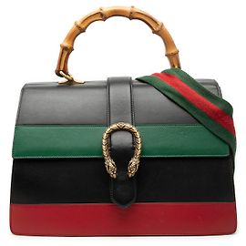 Borsa Gucci Dionysus Web in pelle di vitello nera grande