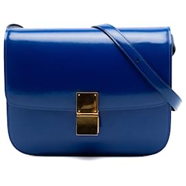 Celine Blue Medium Calfskin Classic Box - Céline