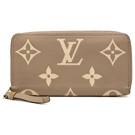 Portafoglio Zippy Giant Monogram Empreinte Bicolore Marrone Louis Vuitton