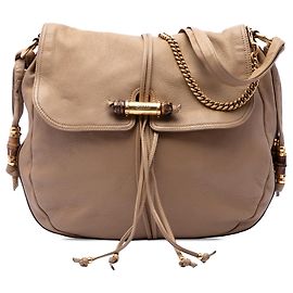 Bolsa Satchel Jungle em couro de bezerro granulado bege grande Gucci