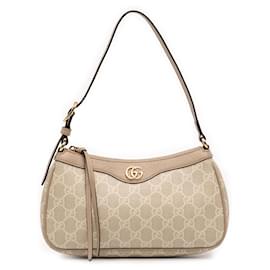 Gucci Beige Small GG Supreme Ophidia Schultertasche