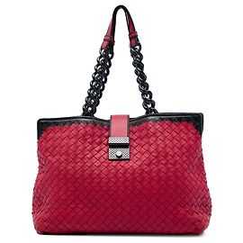Bolso Tote Karung Glass en nappa intrecciato rojo Bottega Veneta