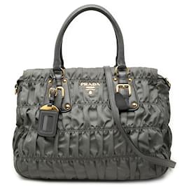 Borsa Prada Gray Tessuto Gaufre