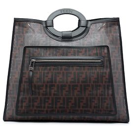 Fendi Runaway Shopper Mesh FF 1974 Shopper Tasche braun groß