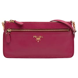 Bolso bandolera Prada Pink Saffiano Lux Top Zip