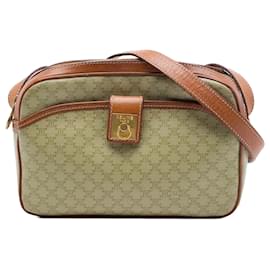 Céline Celine Beige Macadam Tela Rivestita Crossbody