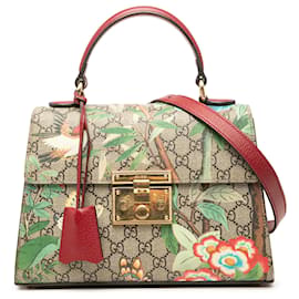 Borsa Gucci Tian Padlock GG Supreme beige, piccola