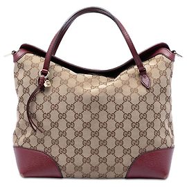 Tote Bree Fold Over in tela GG beige di Gucci, taglia Medium