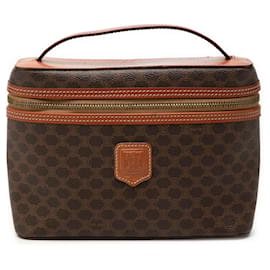 Beauty case in tela rivestita Macadam marrone Celine - Céline