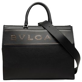 Bulgari Borsa Bvlgari in pelle nera con logo