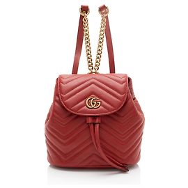 Gucci Matelasse Leather GG Marmont Mini Rucksack