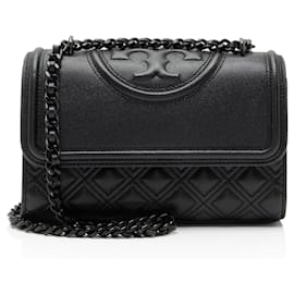 Tory Burch Fleming Kleine Leder-Schultertasche