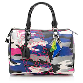 Dior Limited Edition Canvas Anselm Reyle Polochon Satchel