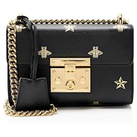 Mini bolso de hombro Gucci de piel con candado de abeja y estrella