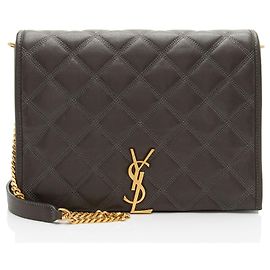 Borsa a tracolla Becky piccola in pelle trapuntata con monogramma a diamante Saint Laurent