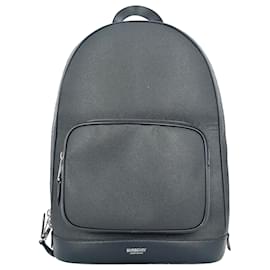 Burberry Rocco Rucksack aus genarbtem Leder in Schwarz