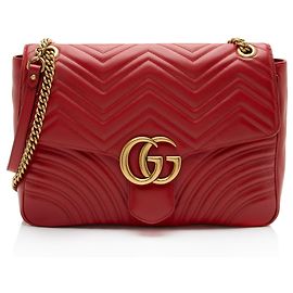 Borsa Gucci Matelasse Leather GG Marmont XL con patta