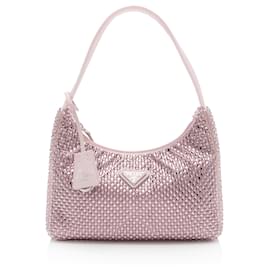 Mini borsa Prada Satin Crystal Re-Edition 2000