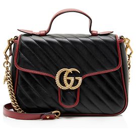Gucci Matelasse Leather Torchon GG Marmont Small Top Handle