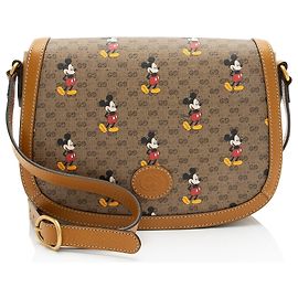 Borsa a tracolla con patta Gucci x Disney Micro GG Canvas Mickey Mouse Small