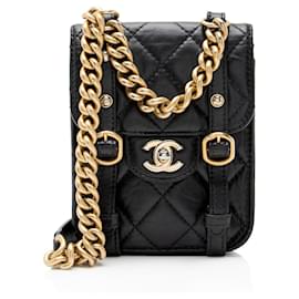 Sac bandoulière Chanel Aged Calfskin Mini City School Flap Bag