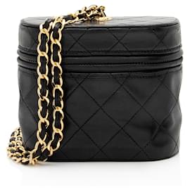 Chanel Vintage Lambskin Tassle Vanity Case con Catena